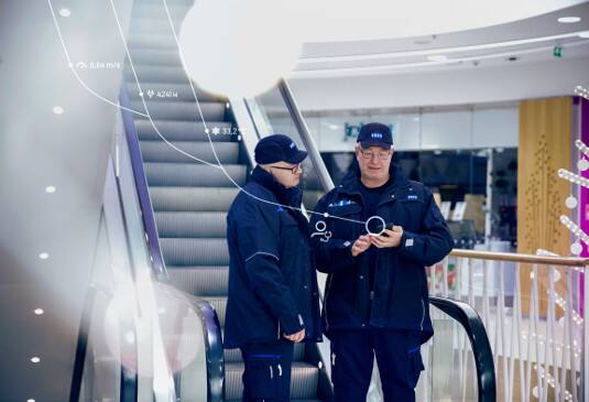 techniciens escalator